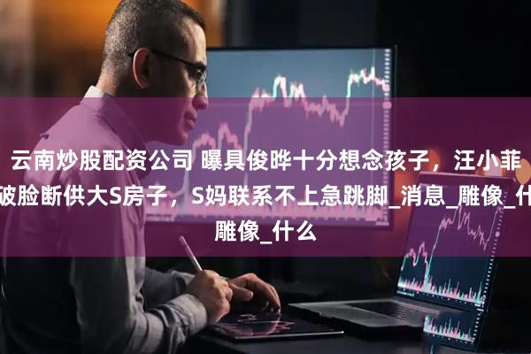 云南炒股配资公司 曝具俊晔十分想念孩子，汪小菲撕破脸断供大S房子，S妈联系不上急跳脚_消息_雕像_什么