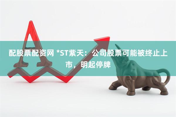 配股票配资网 *ST紫天：公司股票可能被终止上市，明起停牌