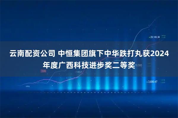 云南配资公司 中恒集团旗下中华跌打丸获2024年度广西科技进步奖二等奖