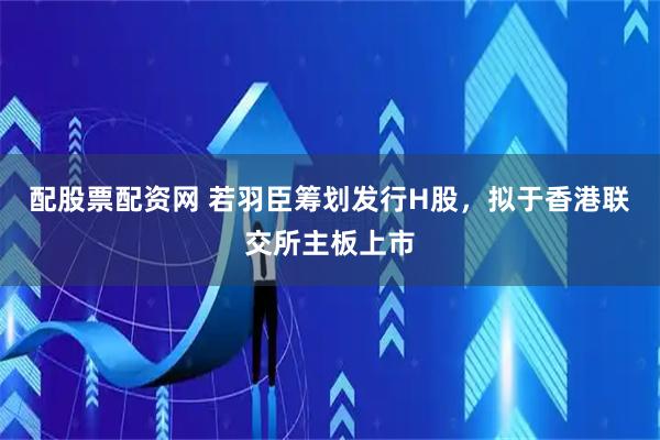 配股票配资网 若羽臣筹划发行H股，拟于香港联交所主板上市