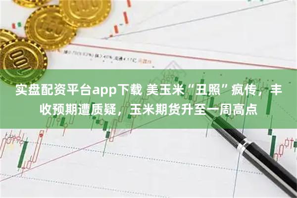 实盘配资平台app下载 美玉米“丑照”疯传，丰收预期遭质疑，玉米期货升至一周高点